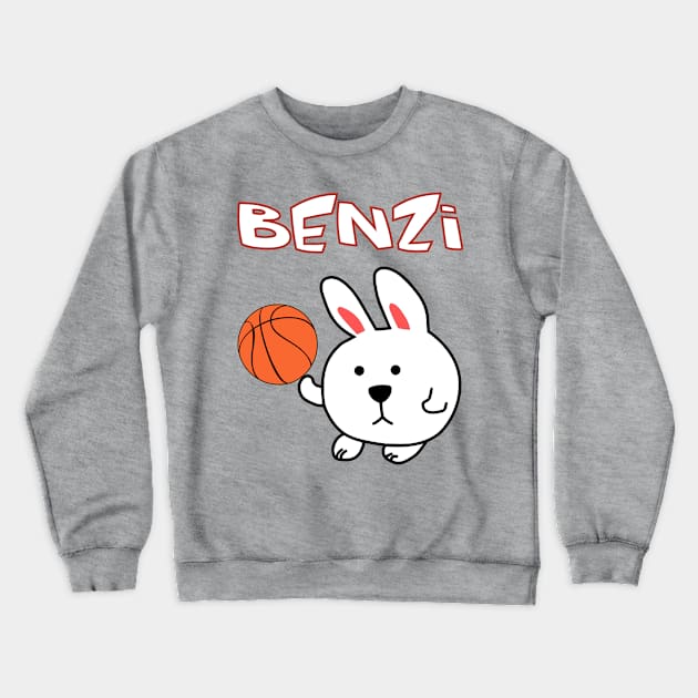 Benzi The Ballin' Rabbit Crewneck Sweatshirt by WavyDopeness